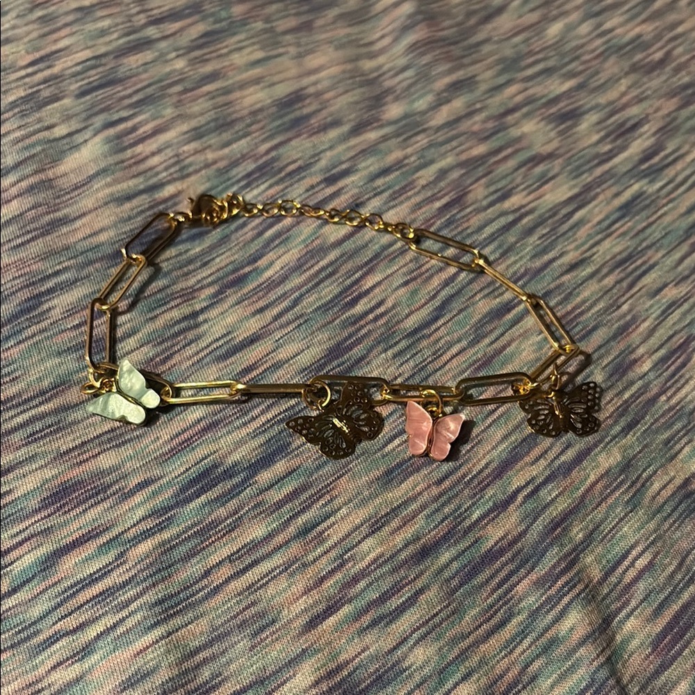 Butterfly Charm Gold Bracelet